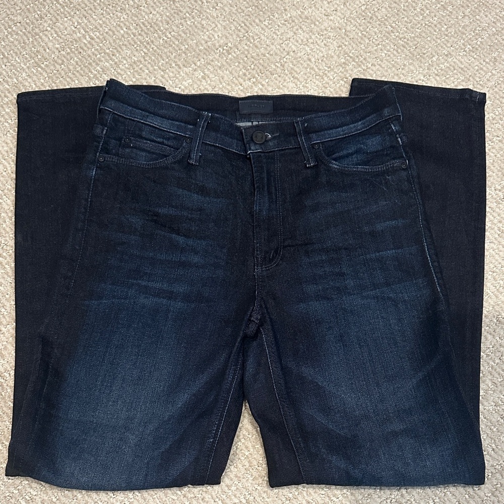 MOTHER The Dazzler mid rise Dark Indigo Ankle Jeans - Picture 2 of 4
